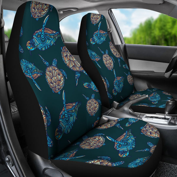 Axolotl Blue Pattern Print Universal Fit Car Seat Cover