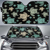 Sea Turtle Stamp Pattern Car Sun Shade For Windshield