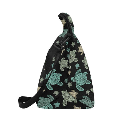 Sea Turtle Stamp Pattern Neoprene Lunch Bag (Model 1669)(Large)-JTAMIGO.COM