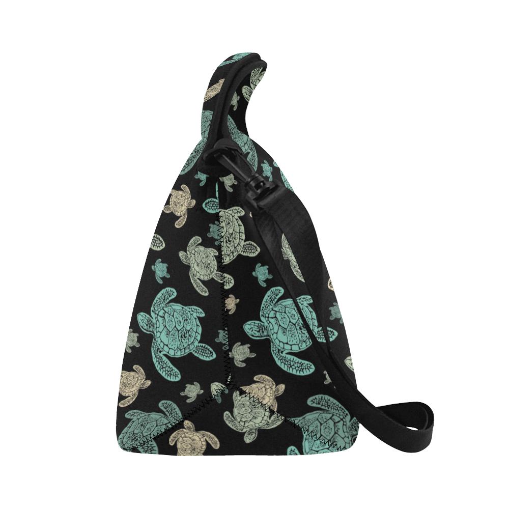 Sea Turtle Stamp Pattern Neoprene Lunch Bag (Model 1669)(Large)-JTAMIGO.COM