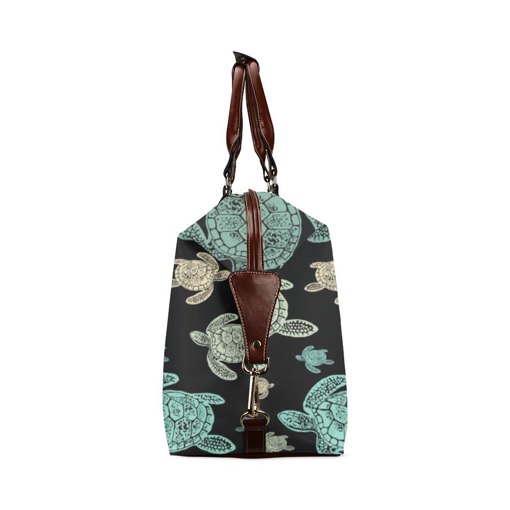 Sea Turtle Stamp Pattern Travel Bag