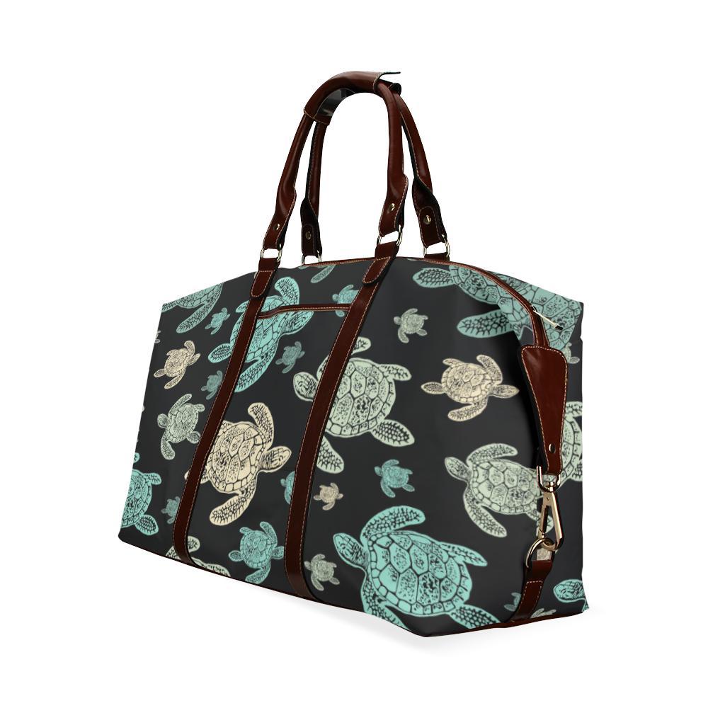 Sea Turtle Stamp Pattern Travel Bag