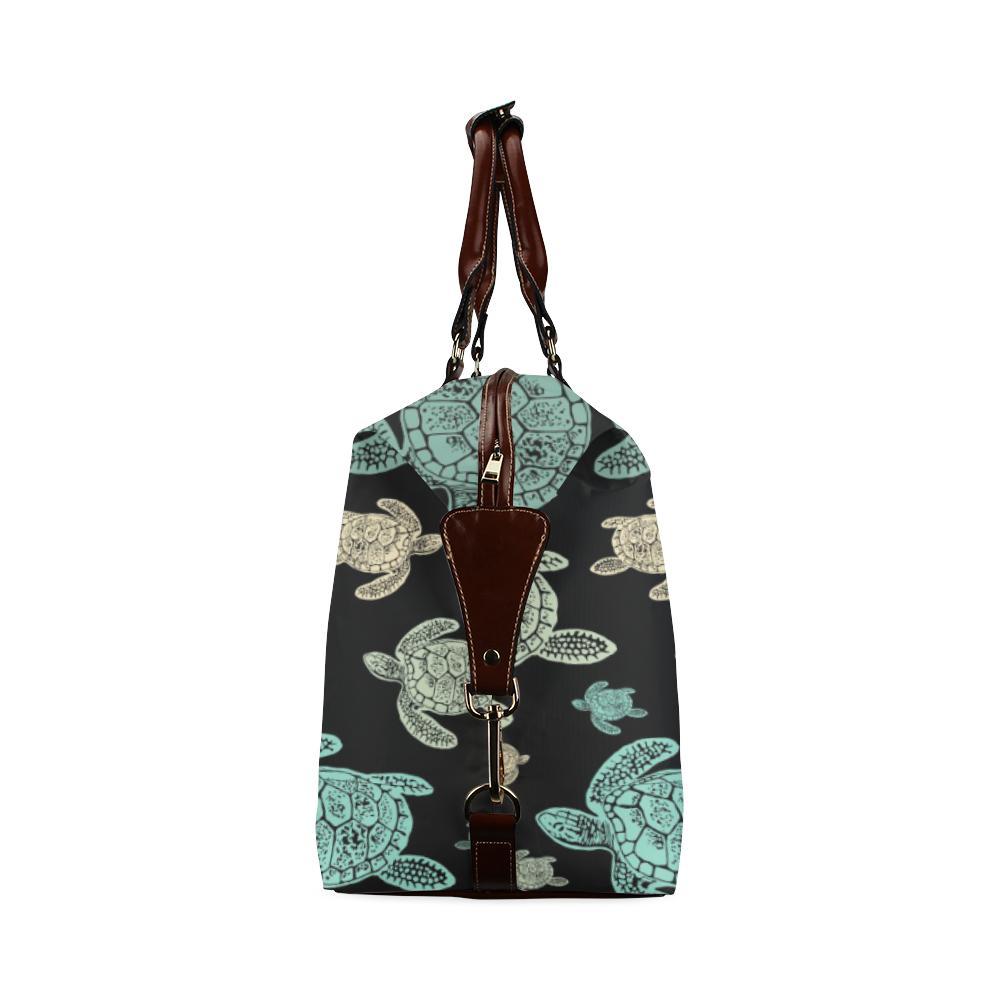 Sea Turtle Stamp Pattern Travel Bag