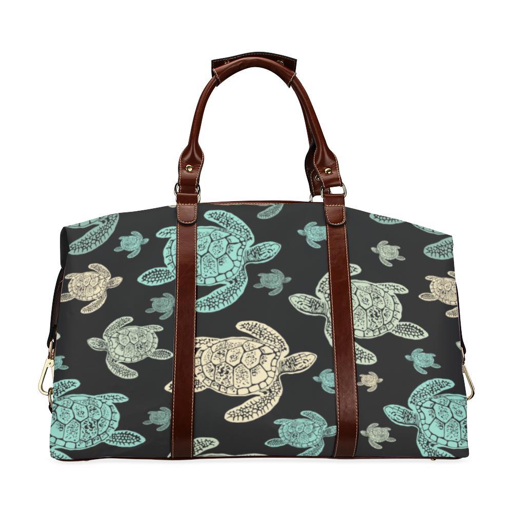 Sea Turtle Stamp Pattern Travel Bag