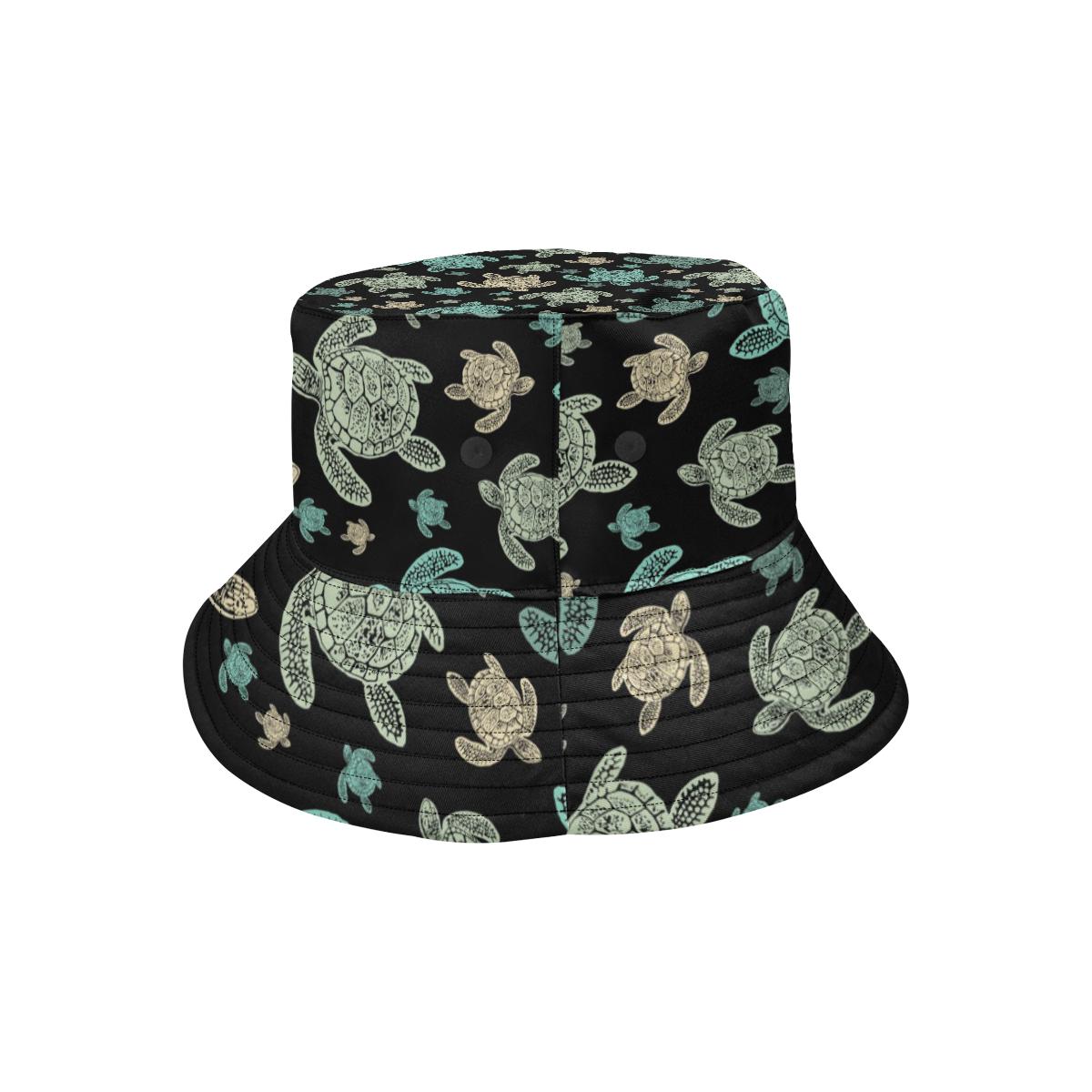 Sea Turtle Stamp Pattern Unisex Bucket Hat