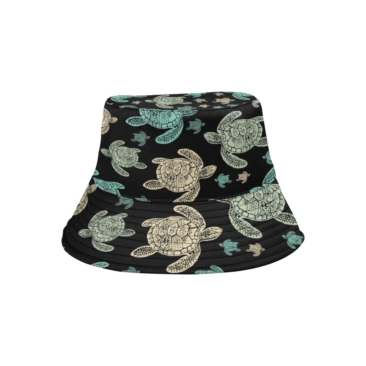 Sea Turtle Stamp Pattern Unisex Bucket Hat