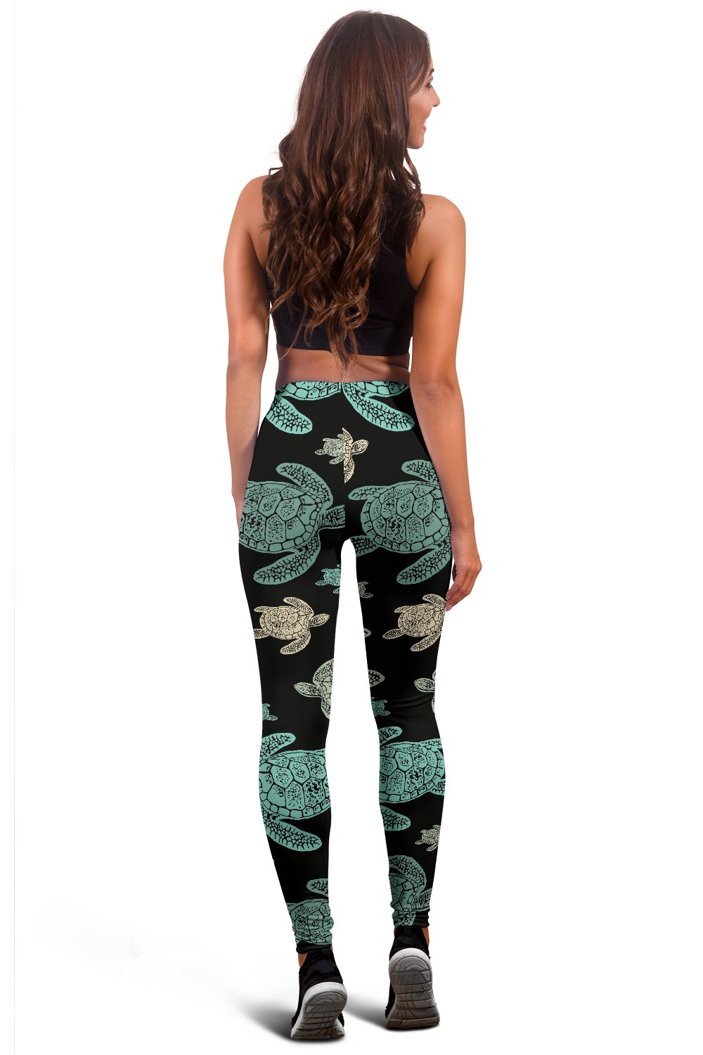 Sea Turtle Stamp Pattern Women Leggings