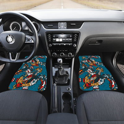 Sea Turtle Tribal Colorful Hand Drawn Car Floor Mats
