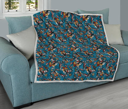 Sea Turtle Tribal Colorful Hand Drawn Premium Quilt-JTAMIGO.COM