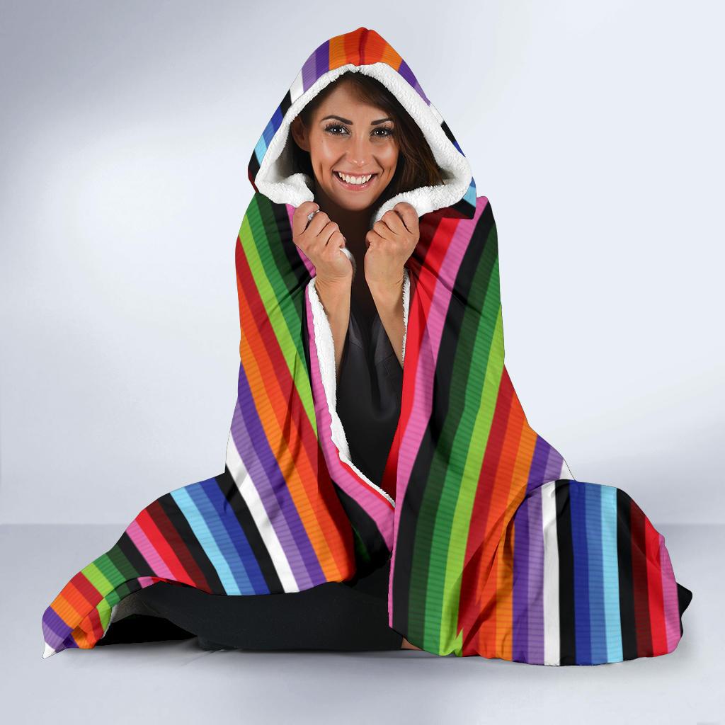 Serape Design Hooded Blanket-JTAMIGO.COM
