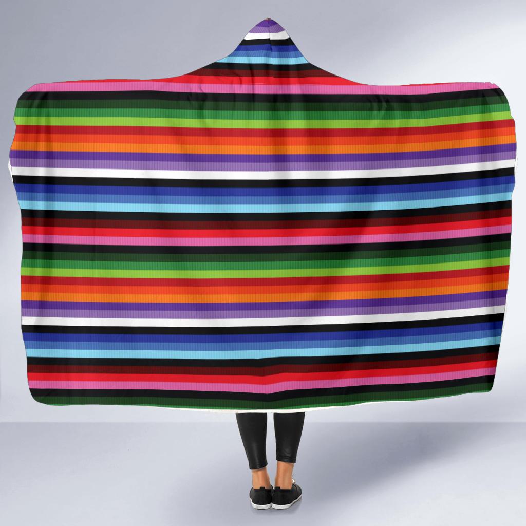 Serape Design Hooded Blanket-JTAMIGO.COM