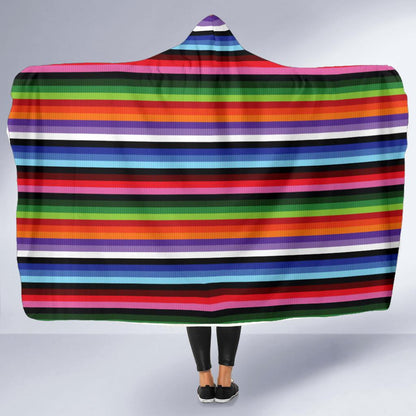 Serape Design Hooded Blanket-JTAMIGO.COM