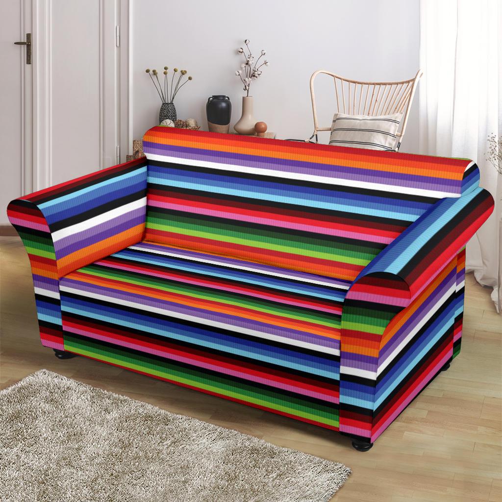 Serape Design Loveseat Slipcover-JTAMIGO.COM