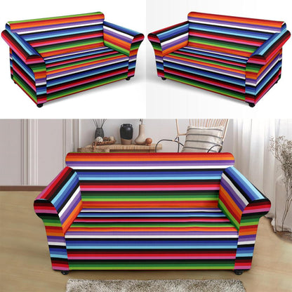 Serape Design Loveseat Slipcover-JTAMIGO.COM