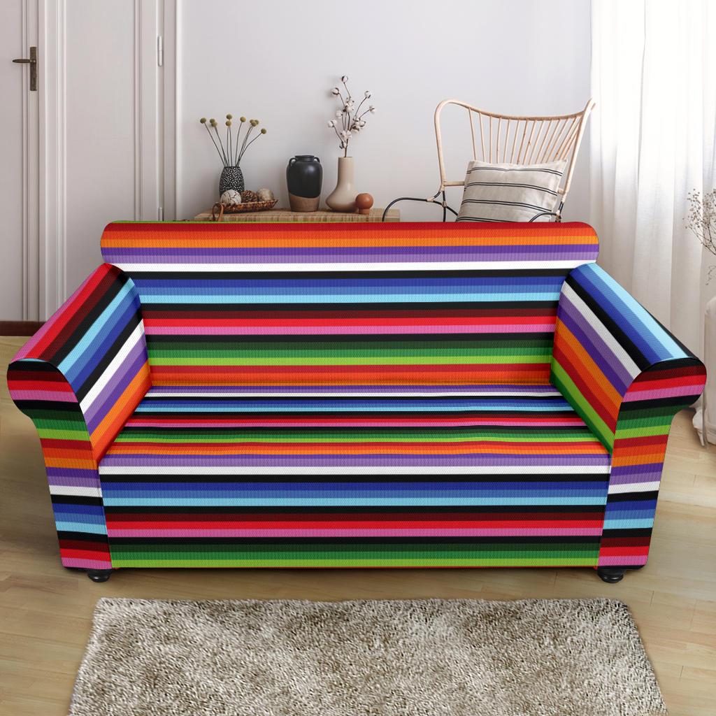 Serape Design Loveseat Slipcover-JTAMIGO.COM