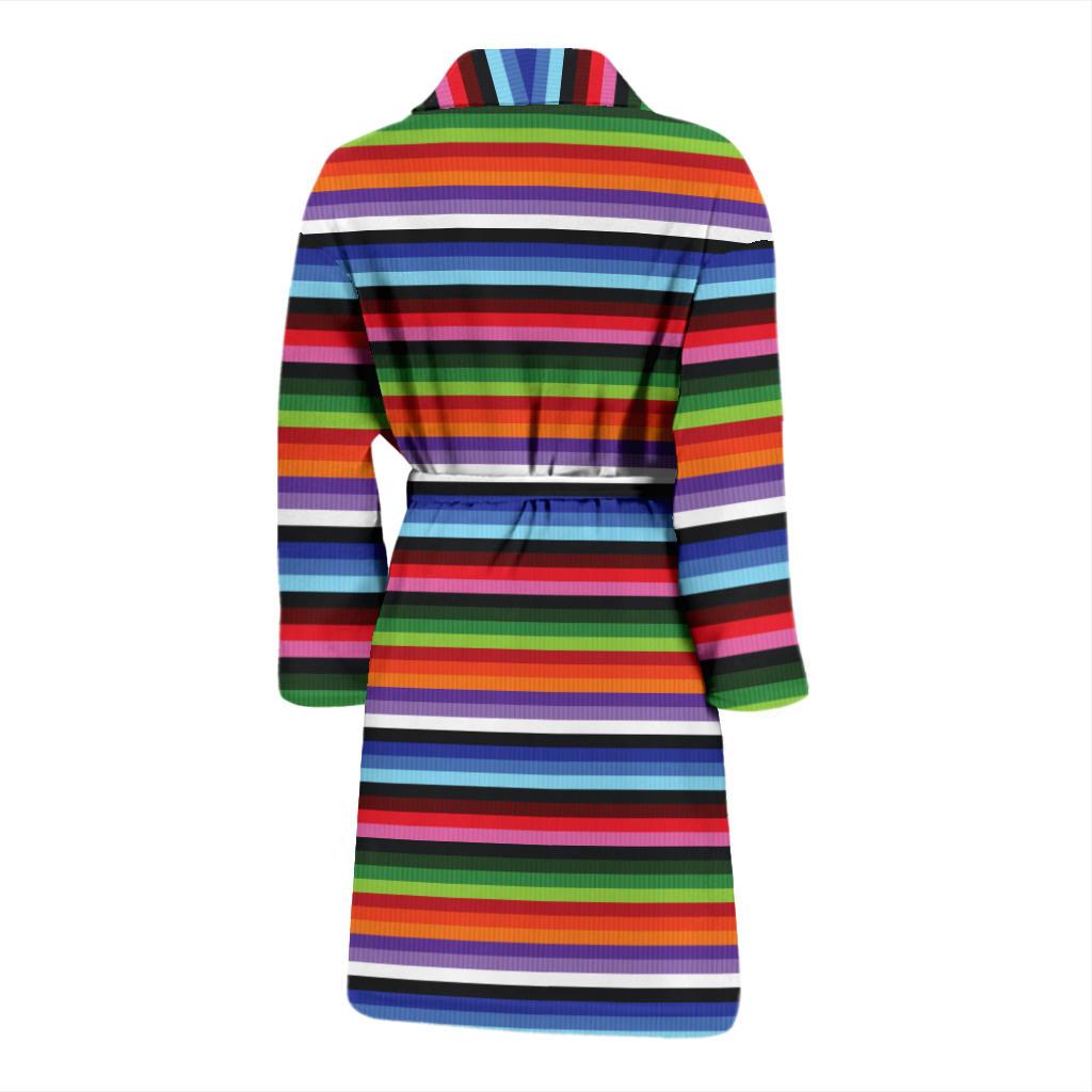 Serape Design Men Bath Robe-JTAMIGO.COM