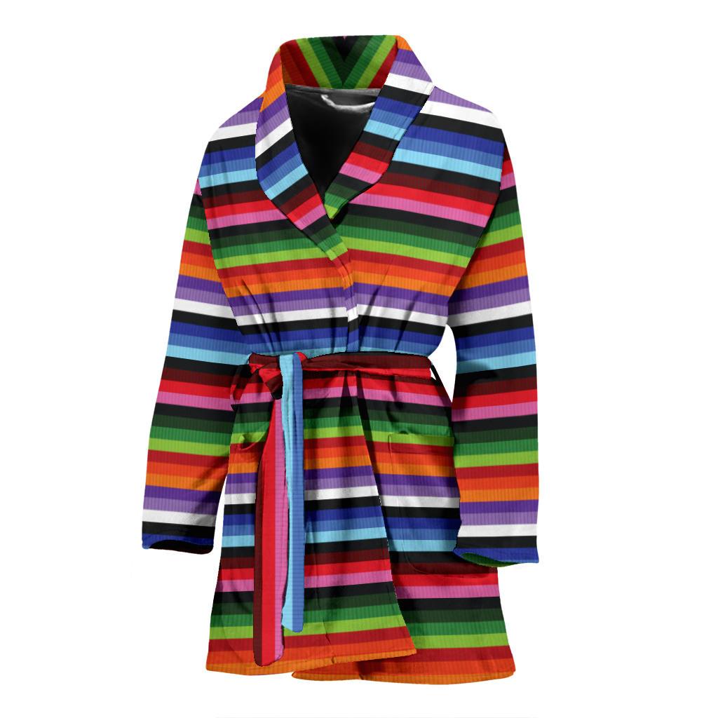 Serape Design Women Bath Robe-JTAMIGO.COM