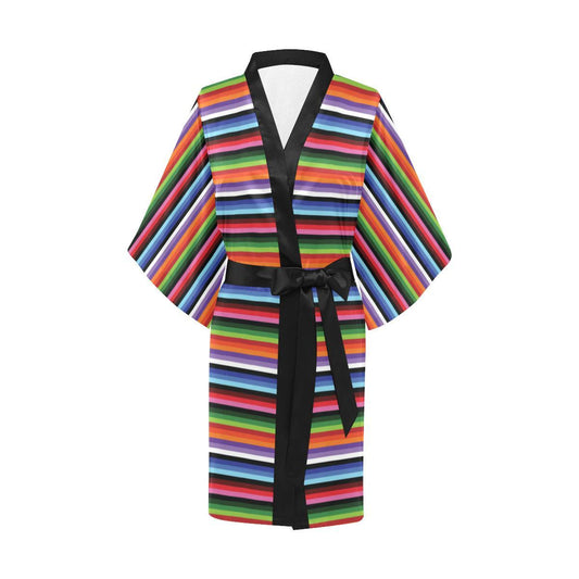 Serape Design Women Short Kimono Robe