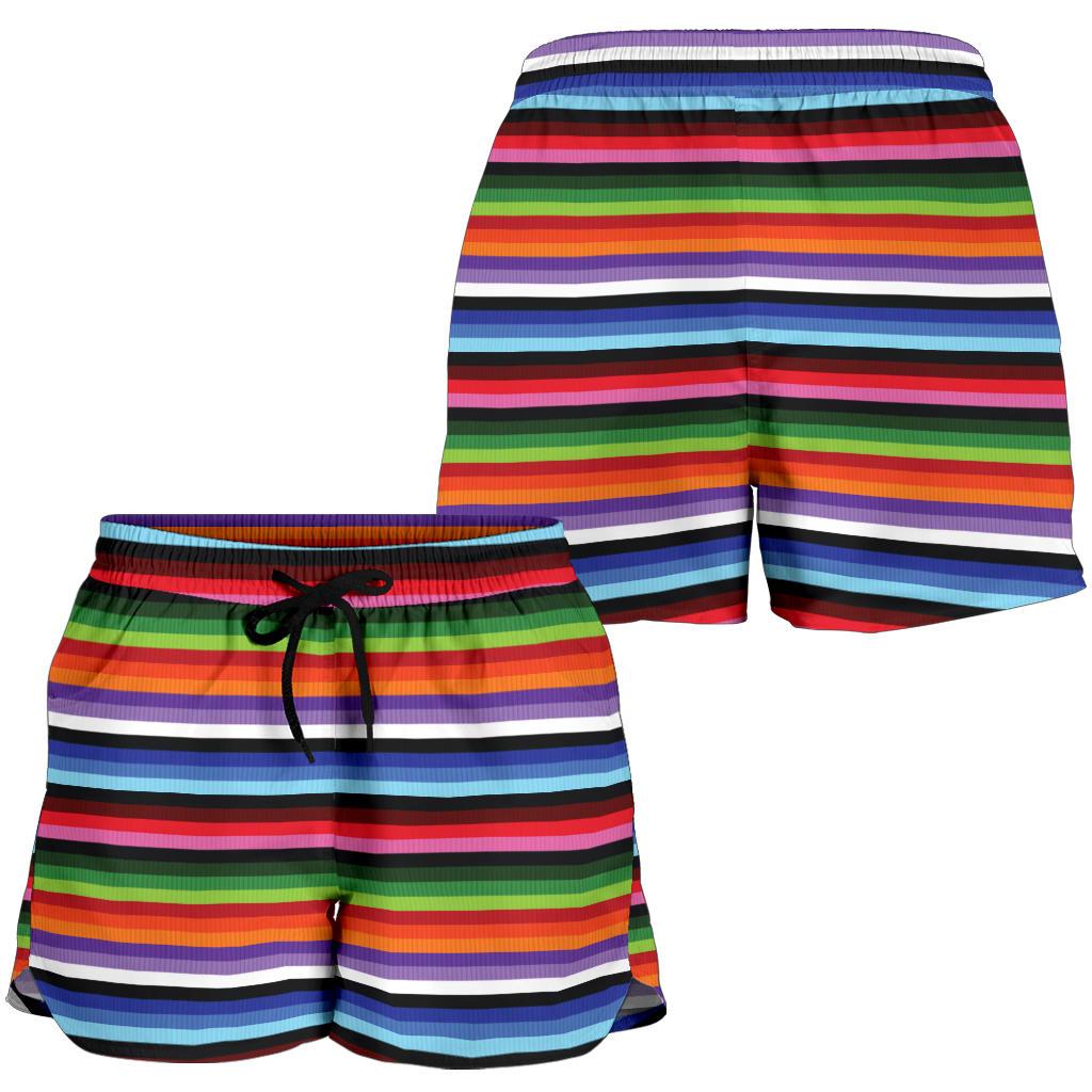 Serape Design Women Shorts-JTAMIGO.COM