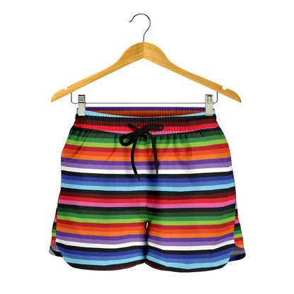 Serape Design Women Shorts-JTAMIGO.COM