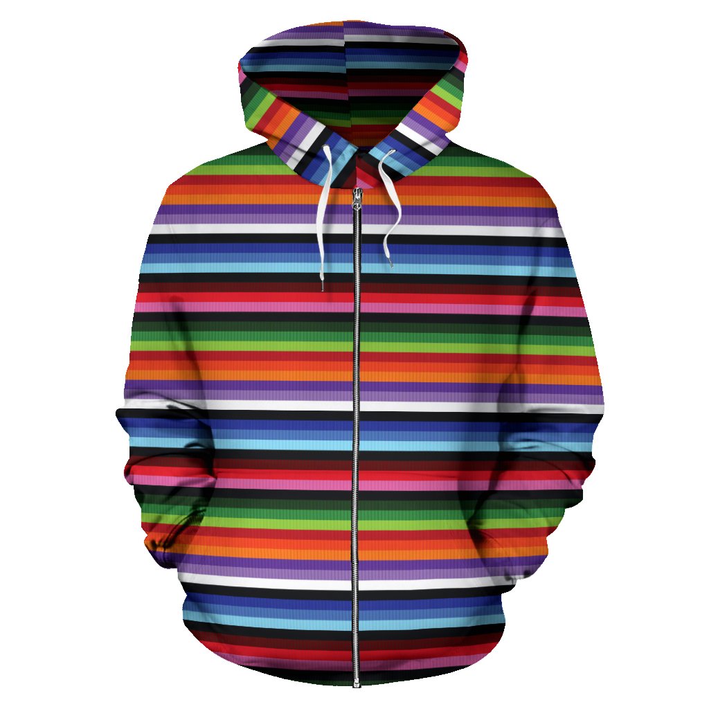 Serape Design Zip Up Hoodie
