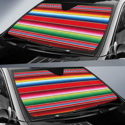 Serape Pattern Car Sun Shade For Windshield