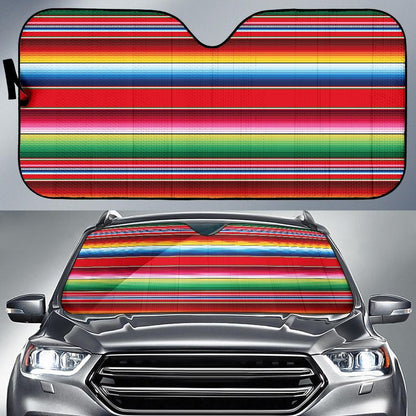 Serape Pattern Car Sun Shade For Windshield