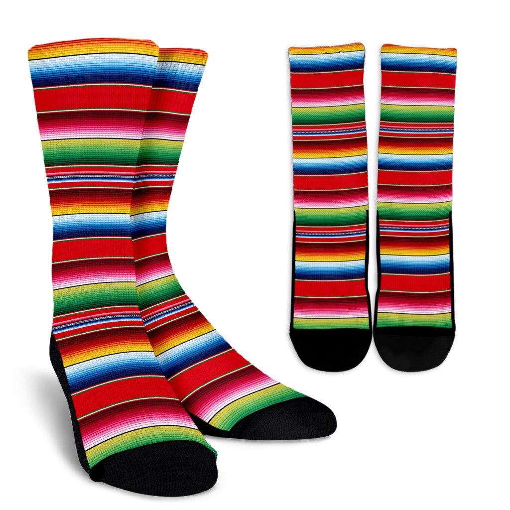 Serape Pattern Crew Socks
