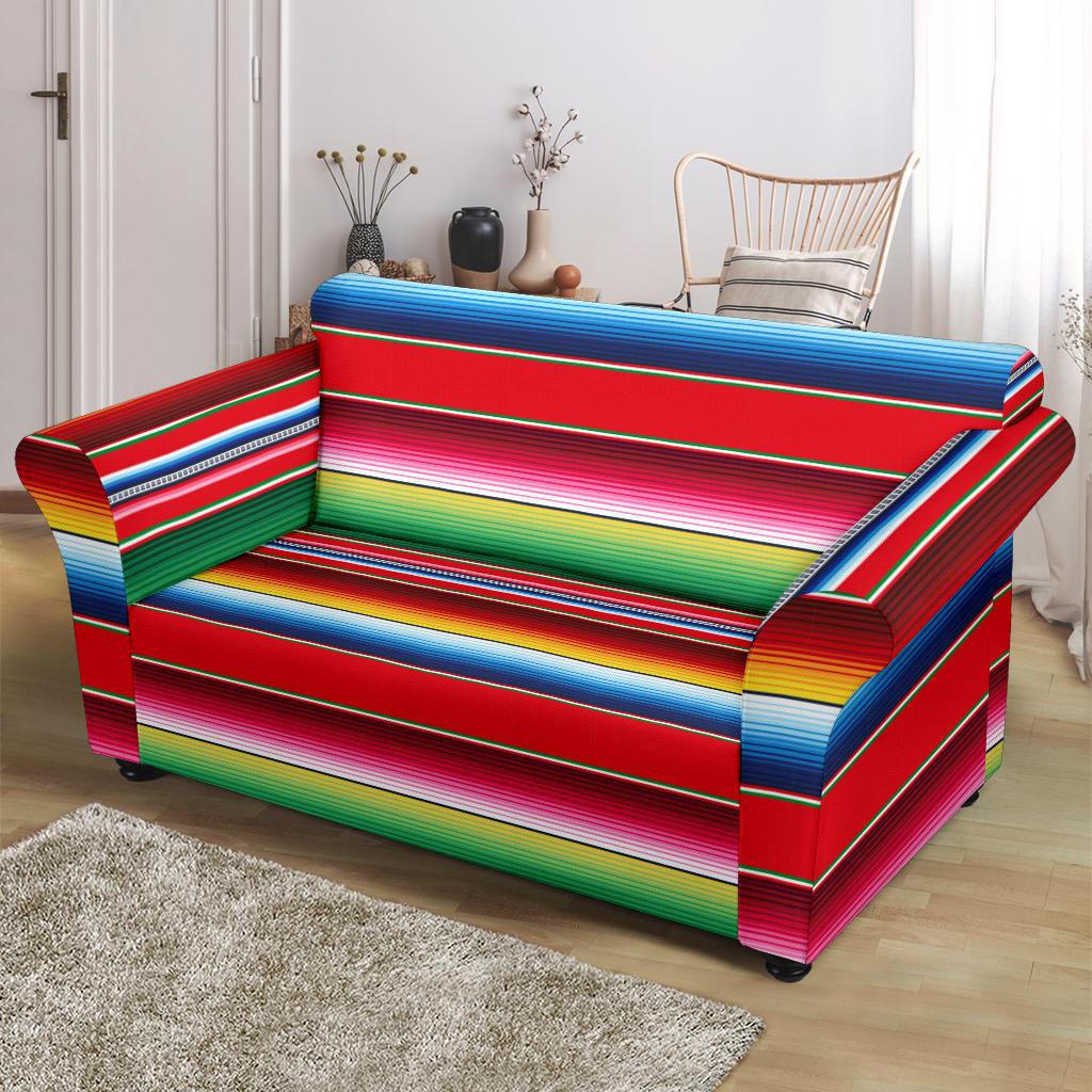 Serape Pattern Loveseat Slipcover-JTAMIGO.COM