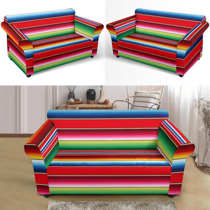 Serape Pattern Loveseat Slipcover-JTAMIGO.COM