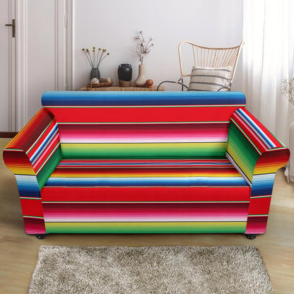 Serape Pattern Loveseat Slipcover-JTAMIGO.COM