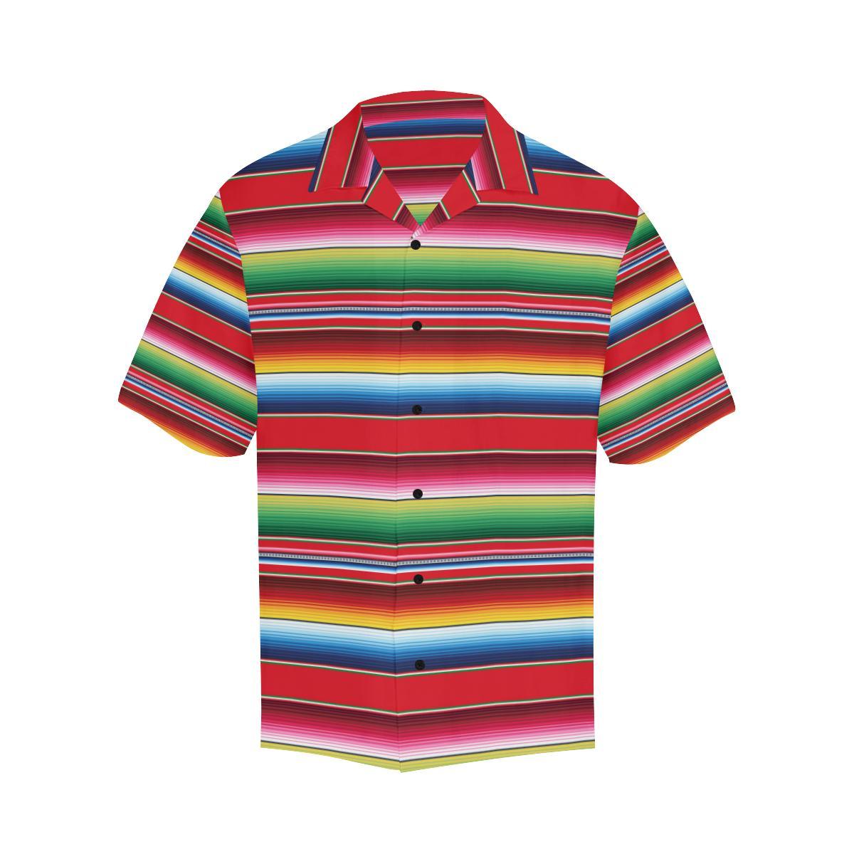 Serape Pattern Men Aloha Hawaiian Shirt