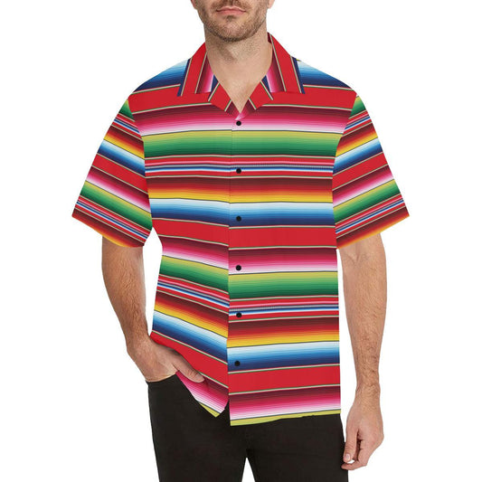 Serape Pattern Men Aloha Hawaiian Shirt
