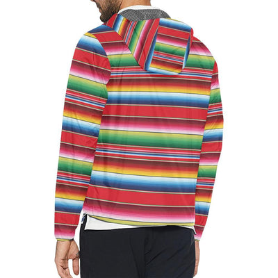 Serape Pattern Men Windbreaker Jacket-JTAMIGO.COM