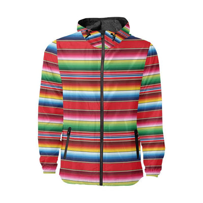 Serape Pattern Men Windbreaker Jacket-JTAMIGO.COM