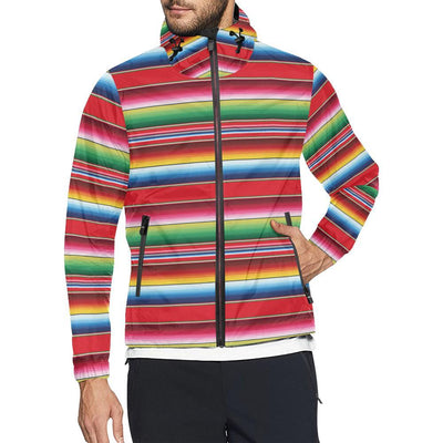 Serape Pattern Men Windbreaker Jacket-JTAMIGO.COM