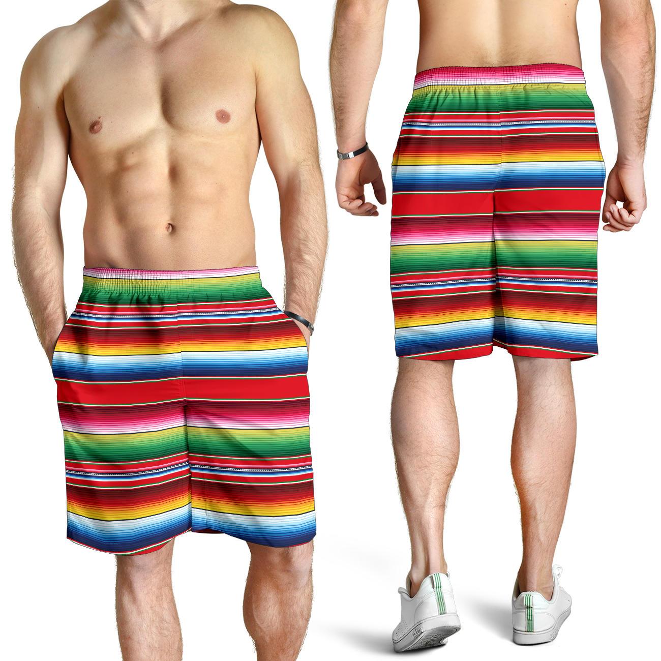 Serape Pattern Mens Shorts-JTAMIGO.COM