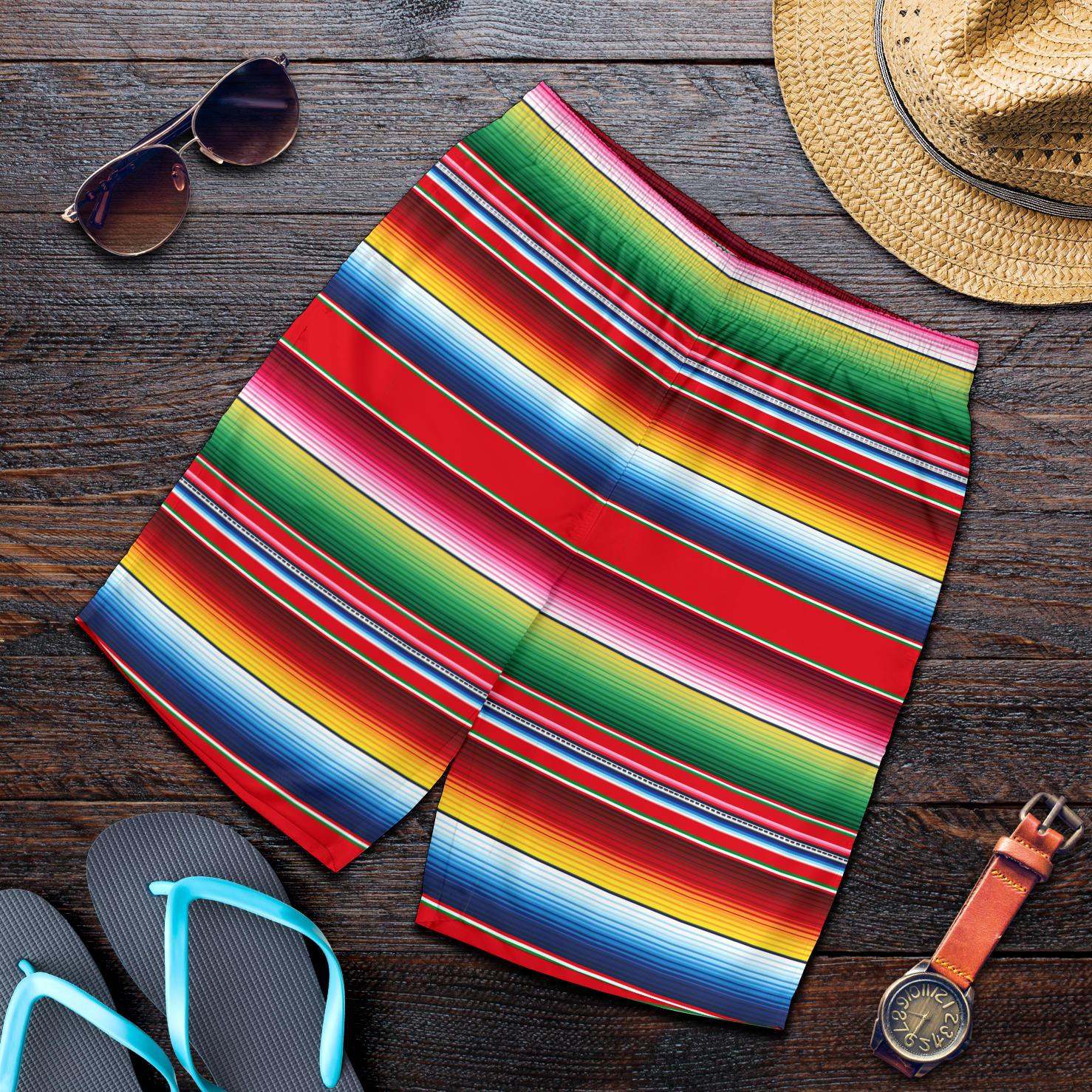Serape Pattern Mens Shorts-JTAMIGO.COM