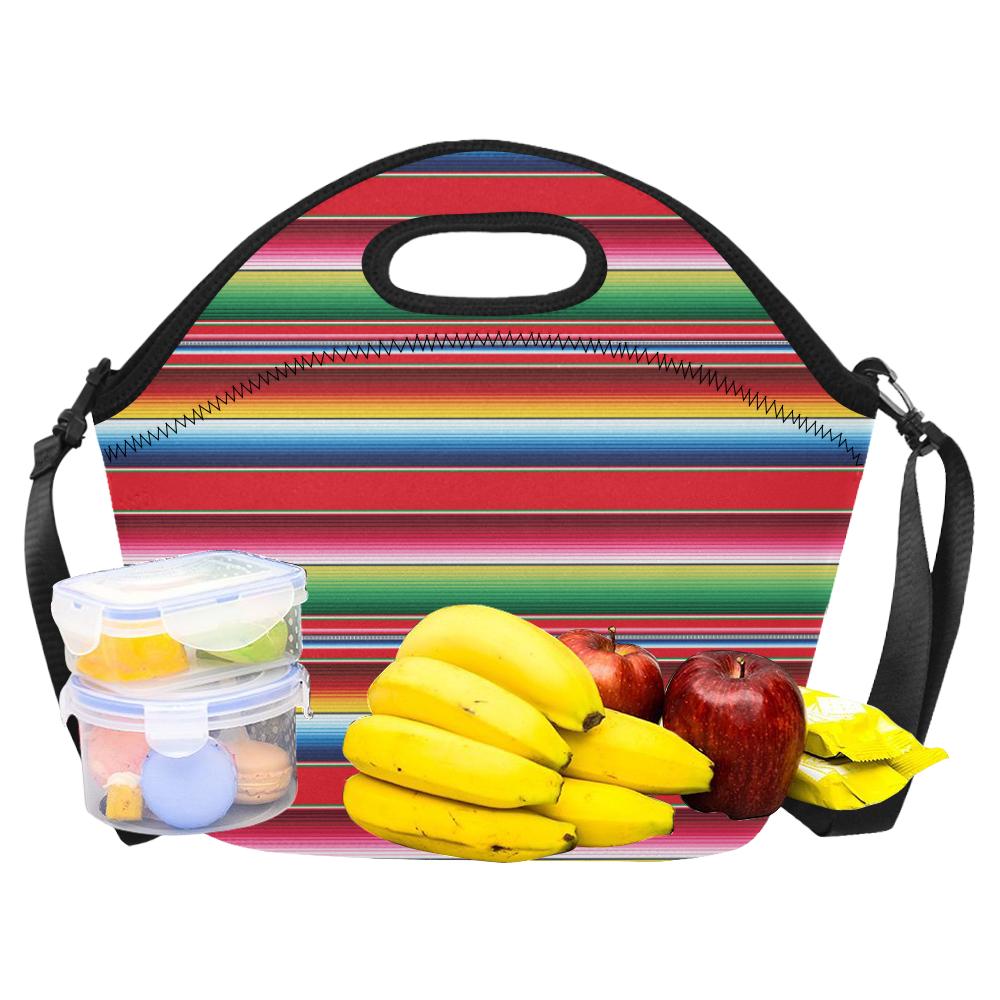 Serape Pattern Neoprene Lunch Bag (Model 1669)(Large)-JTAMIGO.COM
