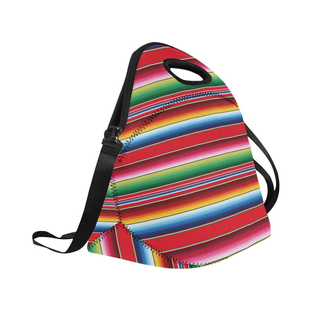 Serape Pattern Neoprene Lunch Bag (Model 1669)(Large)-JTAMIGO.COM