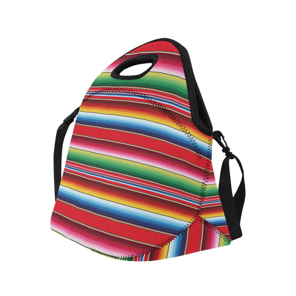 Serape Pattern Neoprene Lunch Bag (Model 1669)(Large)-JTAMIGO.COM