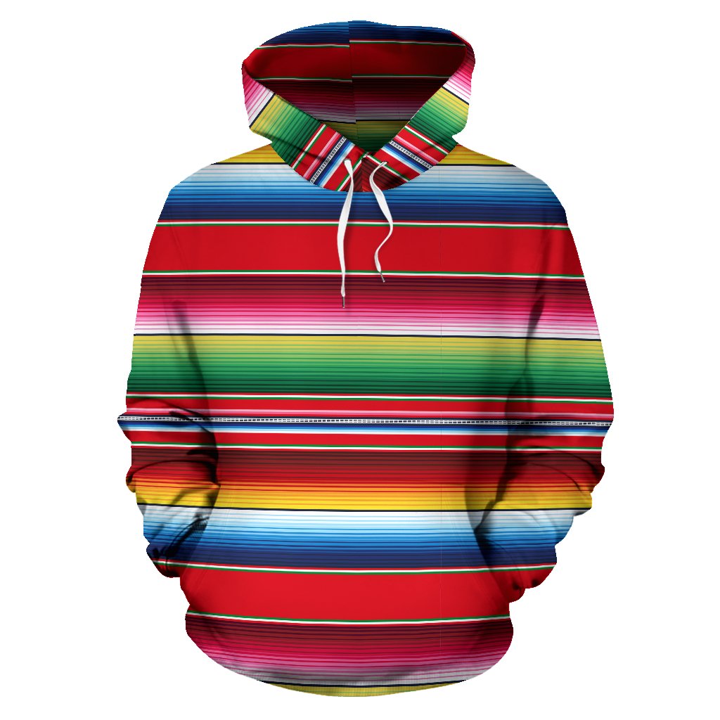 Serape Pattern Pullover Hoodie