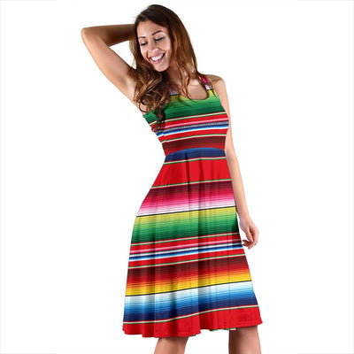 Serape Pattern Sleeveless Dress