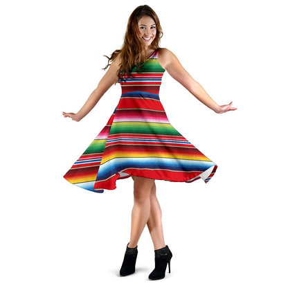 Serape Pattern Sleeveless Dress