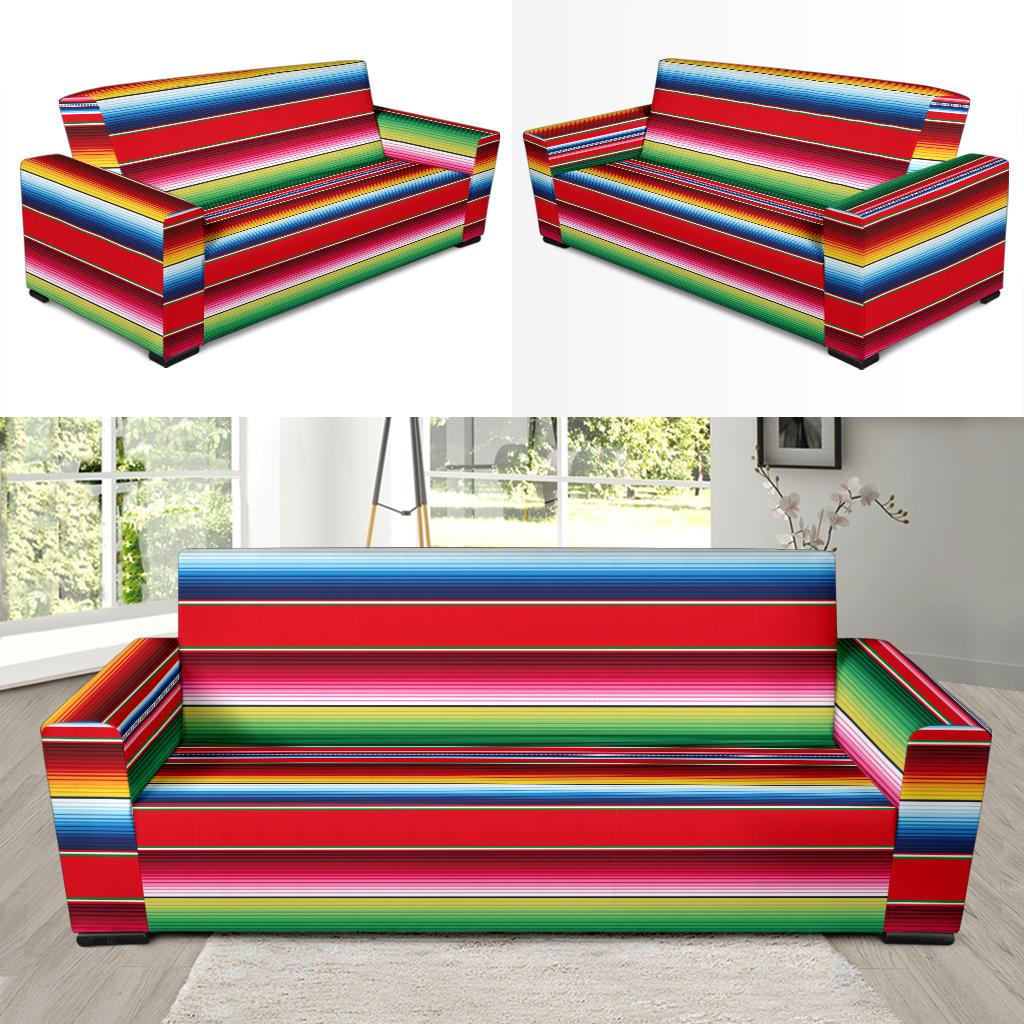 Serape Pattern Sofa Slipcover-JTAMIGO.COM