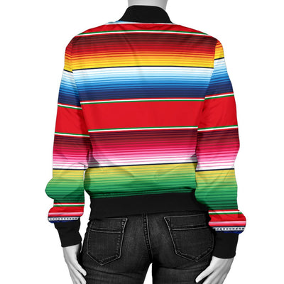 Serape Pattern Women Casual Bomber Jacket