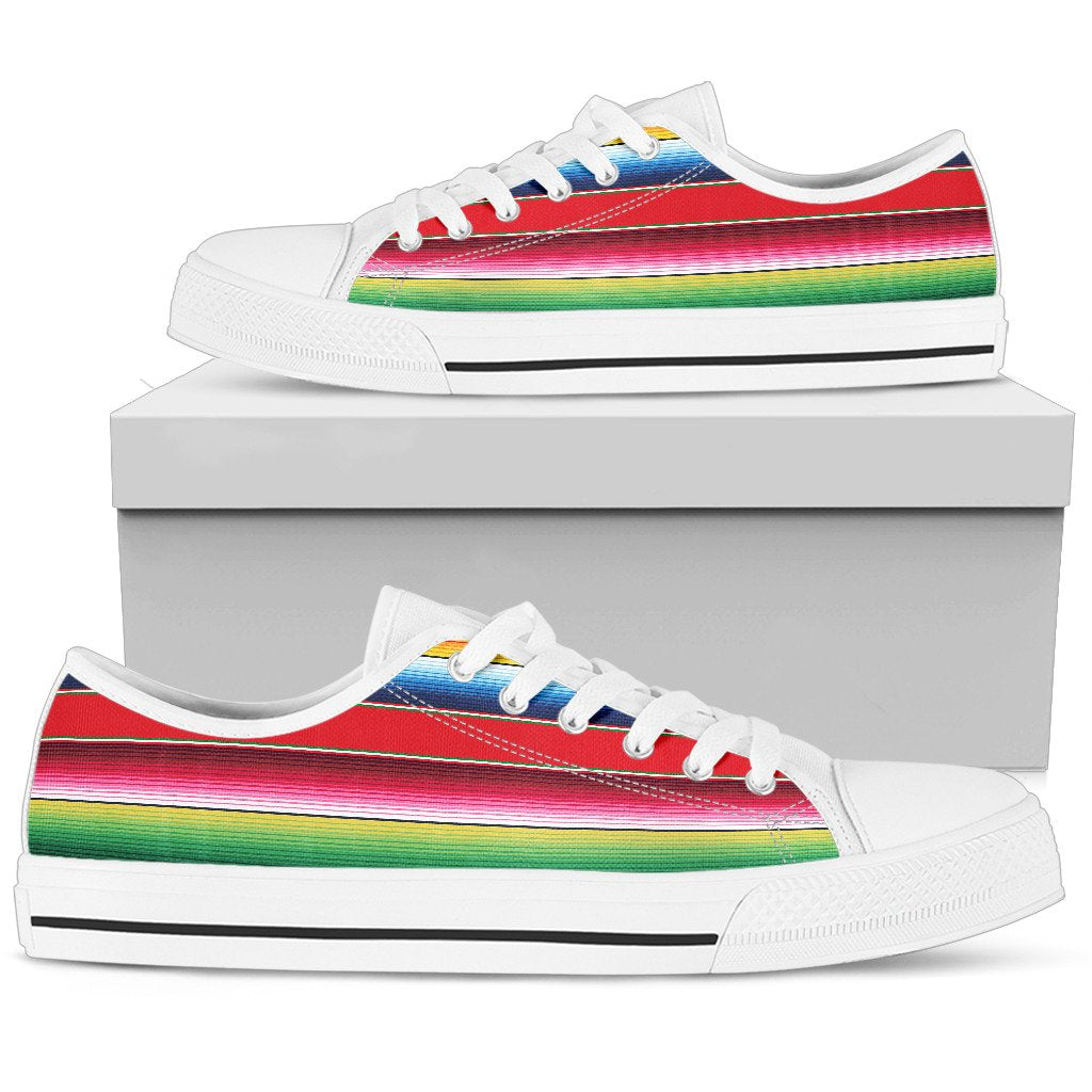 Serape Pattern Women Low Top Shoes-JTAMIGO.COM