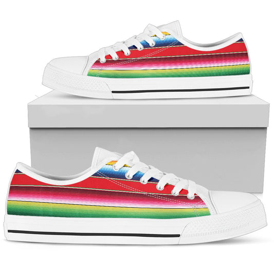 Serape Pattern Women Low Top Shoes-JTAMIGO.COM