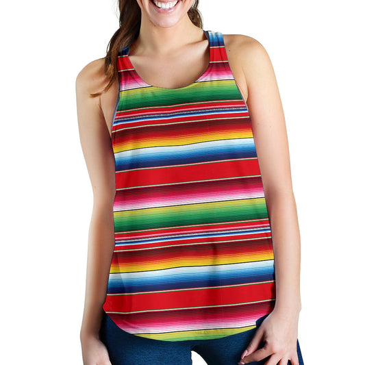 Serape Pattern Women Racerback Tank Top