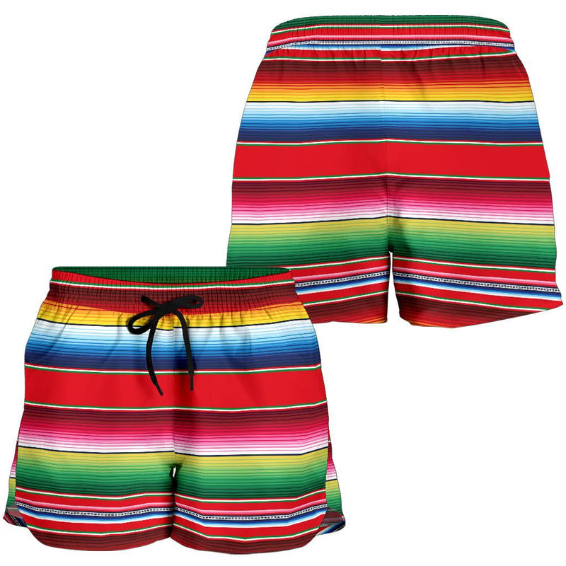 Serape Pattern Women Shorts-JTAMIGO.COM